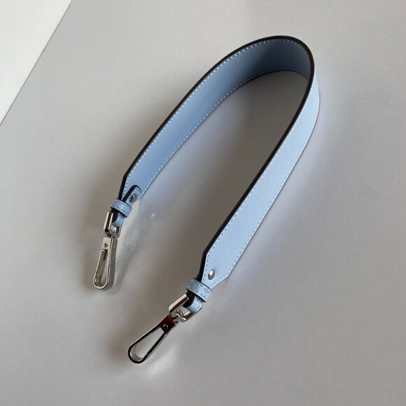 Calvin Klein Logo Silver Light Blue Leather Handler Replacement Strap - Picture 6 of 7